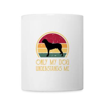 Anatolischer Schäferhund Silhouette Retro Sonnenuntergang - Tasse - Weiß - Vorne