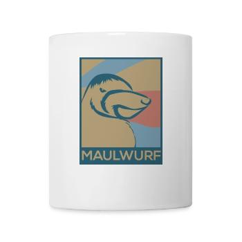 Fleißiger Maulwurf Untergrund - Tasse - Weiß - Vorne