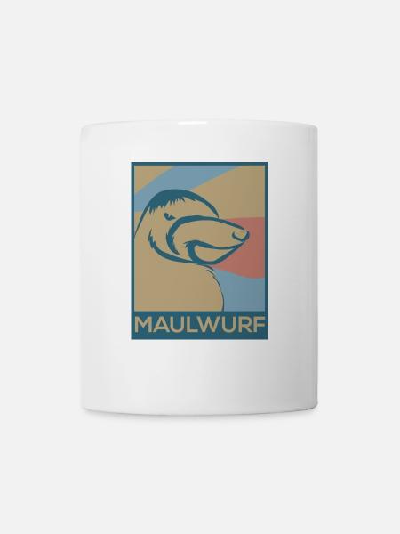 Fleißiger Maulwurf Untergrund - Tasse - Weiß