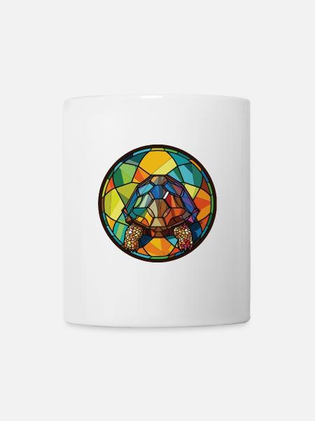 Schildkröte Bunte Aquarell-Tierillustration - Tasse - Weiß