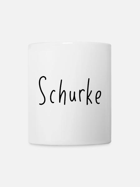 Schurke - Handschrift Statement schwarz - Tasse - Weiß