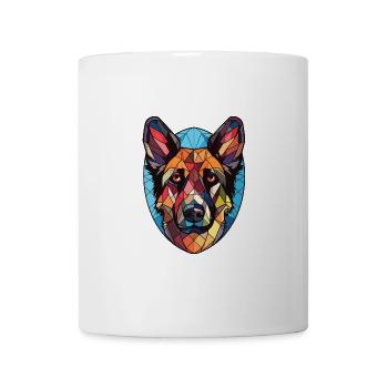 Deutscher Wachtelhund Hunderasse Aquarellglas - Tasse - Weiß - Vorne