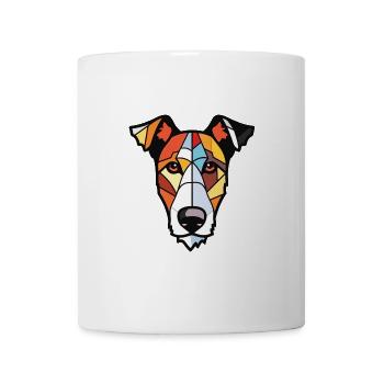 Chilenischer Foxterrier Hunderasse buntes Aquarell - Tasse - Weiß - Vorne