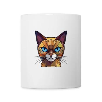 Burmesische Katzenrasse Bunte Aquarell-Illustration - Tasse - Weiß - Vorne