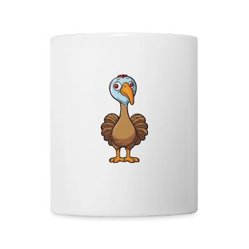 Türkei Cartoon Kawaii Aquarell Illustration - Tasse - Weiß - Vorne
