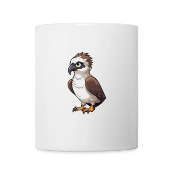 Fischadler Karikatur Kawaii Aquarell Illustration - Tasse - Weiß - Vorne