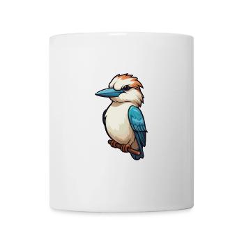 Kookaburra Cartoon Kawaii Aquarell Illustration - Tasse - Weiß - Vorne