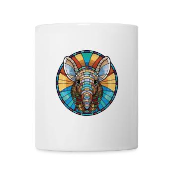 Gürteltier Bunte Aquarell-Tierillustration - Tasse - Weiß - Vorne