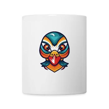 Mandarinenten-bunte Aquarell-Tierkarikatur - Tasse - Weiß - Vorne