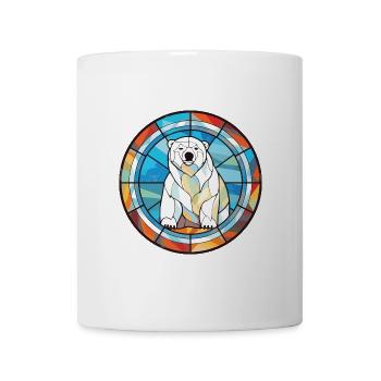 Eisbär Bunte Aquarell-Tierillustration - Tasse - Weiß - Vorne
