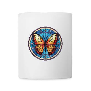 Schmetterling Bunte Aquarell-Tierillustration - Tasse - Weiß - Vorne