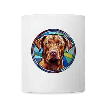 Chesapeake Bay Retriever Hunderasse Aquarell Glas - Tasse - Weiß - Vorne