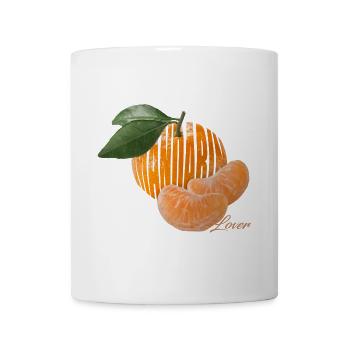 Mandarine Lover – Süße Zitrusfrucht Motiv - Tasse - Weiß - Vorne