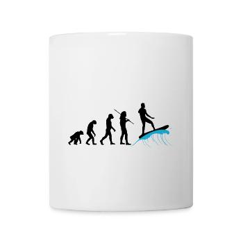 Evolution Surfer - Vom Affen zum Wellenreiter - Tasse - Weiß - Vorne