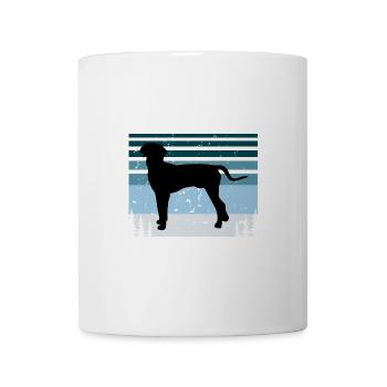 Hannover Windhund Hundeliebhaber Silhouette Vintage Sonnenuntergang - Tasse - Weiß - Vorne