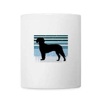 Deutsche Bracke Dog Love Silhouette Vintage Sonnenuntergang - Tasse - Weiß - Vorne