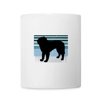 Bosnischer grobhaariger Jagdhund Silhouette Retro - Tasse - Weiß - Vorne