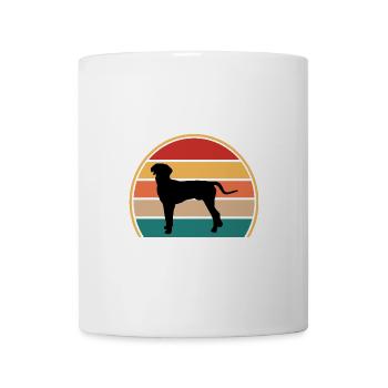 Hannover Windhund Hundeliebhaber Silhouette Vintage Sonnenuntergang - Tasse - Weiß - Vorne