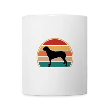 Anatolischer Schäferhund Silhouette Retro Sonnenuntergang - Tasse - Weiß - Vorne