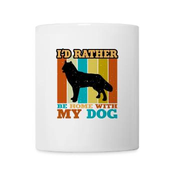 Nördliche Inuit Hund Liebhaber Silhouette Vintage Sonnenuntergang - Tasse - Weiß - Vorne