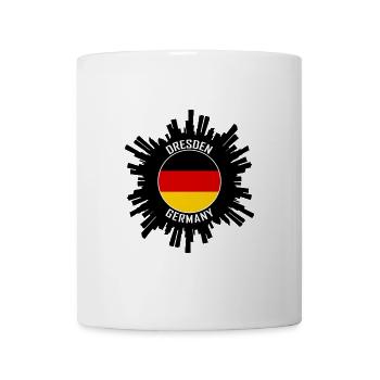 Dresden Skyline Deutschland Flagge Reisesouvenir - Tasse - Weiß - Vorne