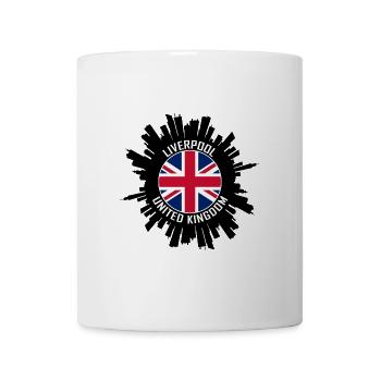 Liverpool Skyline UK Flagge Reisesouvenir - Tasse - Weiß - Vorne