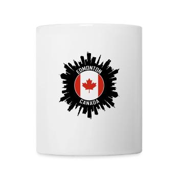 Edmonton Skyline Kanada Flagge Reisesouvenir - Tasse - Weiß - Vorne