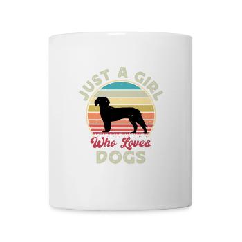 Deutsche Bracke Dog Love Silhouette Vintage Sunset - Tasse - Weiß - Vorne