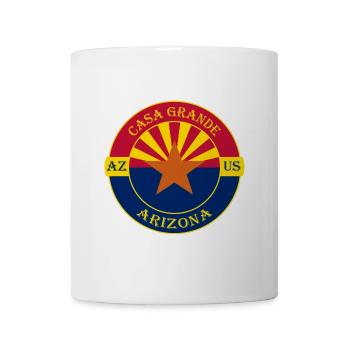 Casa Grande Arizona Flagge USA Reise Souvenir Abzeichen - Tasse - Weiß - Vorne