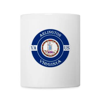 Arlington Virginia Flagge USA Reise Souvenir Abzeichen - Tasse - Weiß - Vorne
