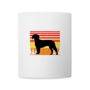 Deutsche Bracke Dog Love Silhouette Vintage Sunset - Tasse - Weiß - Vorne