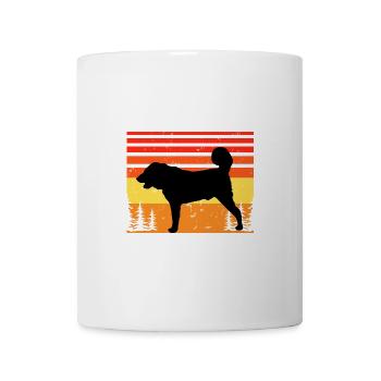 Armenischer Gampr Hund Liebhaber Silhouette Vintage Sonnenuntergang - Tasse - Weiß - Vorne