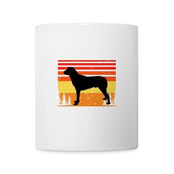 Anatolischer Schäferhund Silhouette Retro Sonnenuntergang - Tasse - Weiß - Vorne