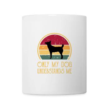 Hare Indian Dog Lover Silhouette Vintage Sonnenuntergang - Tasse - Weiß - Vorne