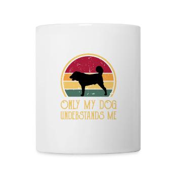 Armenischer Gampr Hund Liebhaber Silhouette Vintage Sonnenuntergang - Tasse - Weiß - Vorne
