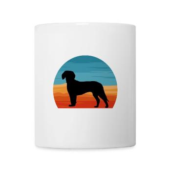 Deutsche Bracke Dog Love Silhouette Vintage Sunset - Tasse - Weiß - Vorne