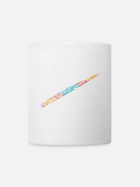 Schwungvolle Konzertflöte Marschmusik - Tasse - Weiß