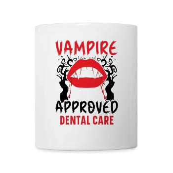 Vampir-Zahnpflege. - Tasse - Weiß - Vorne