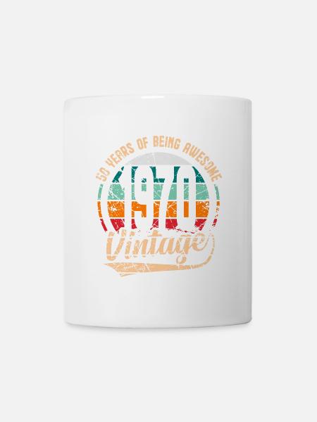 50 Years Of Being Awesome 1970 Vintage Retro - Tasse - Weiß