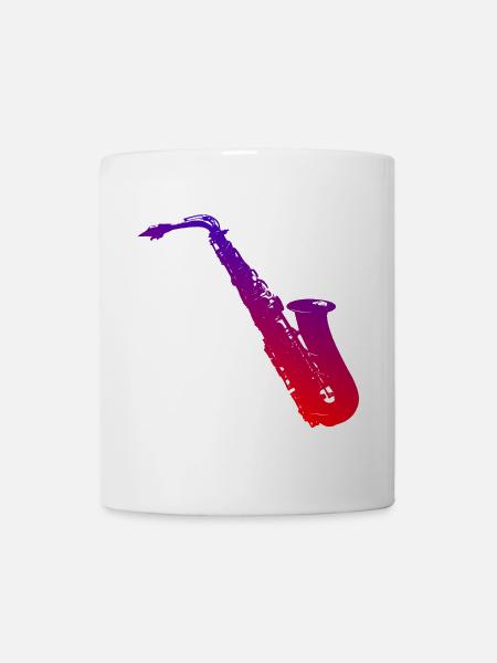 Saxophon - Tasse - Weiß