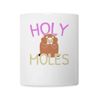 Löchrige Maulwürfe Tierisches Wortspiel Maulwurfli - Tasse - Weiß - Vorne