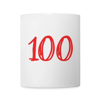 100. 100 JAHRE. 100-JÄHRIGES JUBILÄUM. 100. GEBURTSTAG - Tasse - Weiß - Vorne
