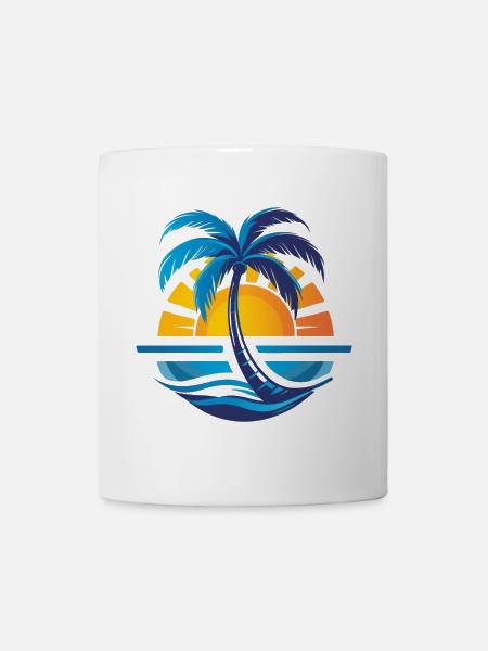 Urlaubszeit - Tasse - Weiß