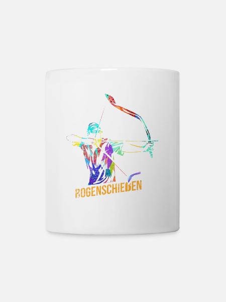 Konzentrierter Bogenschütze Parcours - Tasse - Weiß