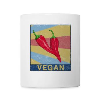 Chilli Nahrung Nahrungsmittel Lecker Essen Gemüse - Tasse - Weiß - Vorne