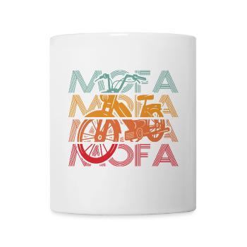 Mofa Moped Mofafahrer Mopedfahrer - Tasse - Weiß - Vorne
