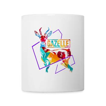 Federleichte Gazelle Afrikasafari - Tasse - Weiß - Vorne
