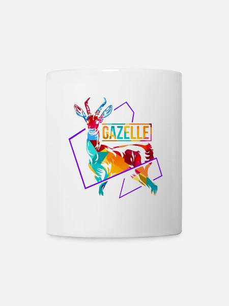 Federleichte Gazelle Afrikasafari - Tasse - Weiß