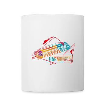 Seelenvolle Mundharmonika Melodie - Tasse - Weiß - Vorne