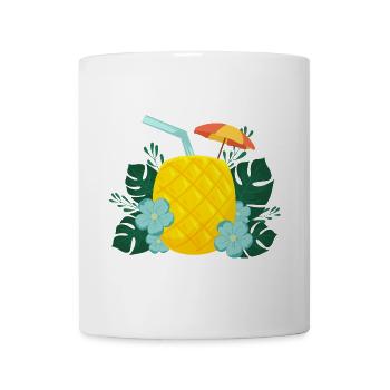 Ananas Drink - Tropischer Cocktail Sommer - Tasse - Weiß - Vorne